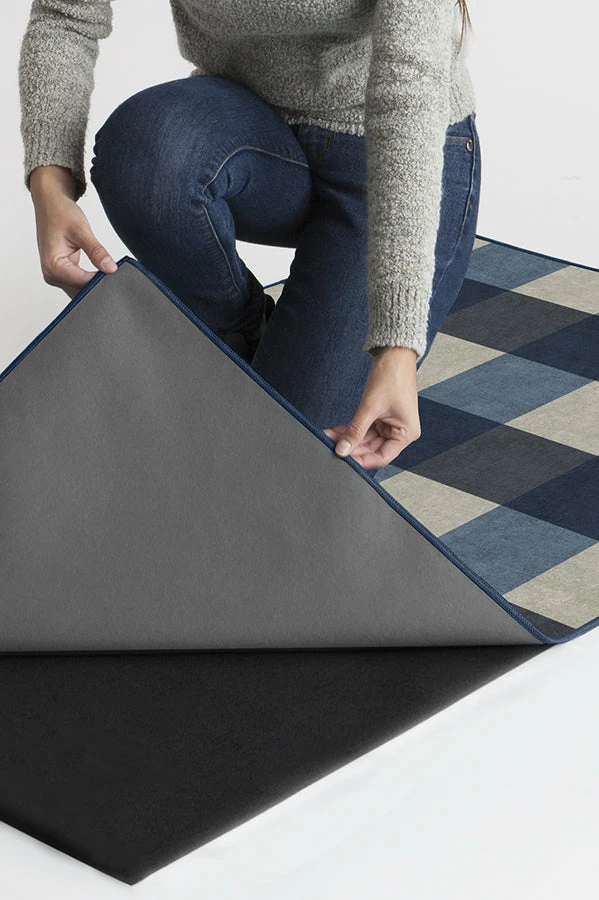 Promo โค๏ธ Ruggable Buffalo Plaid Blue & Ivory Rug ๐ฏ - Image 2