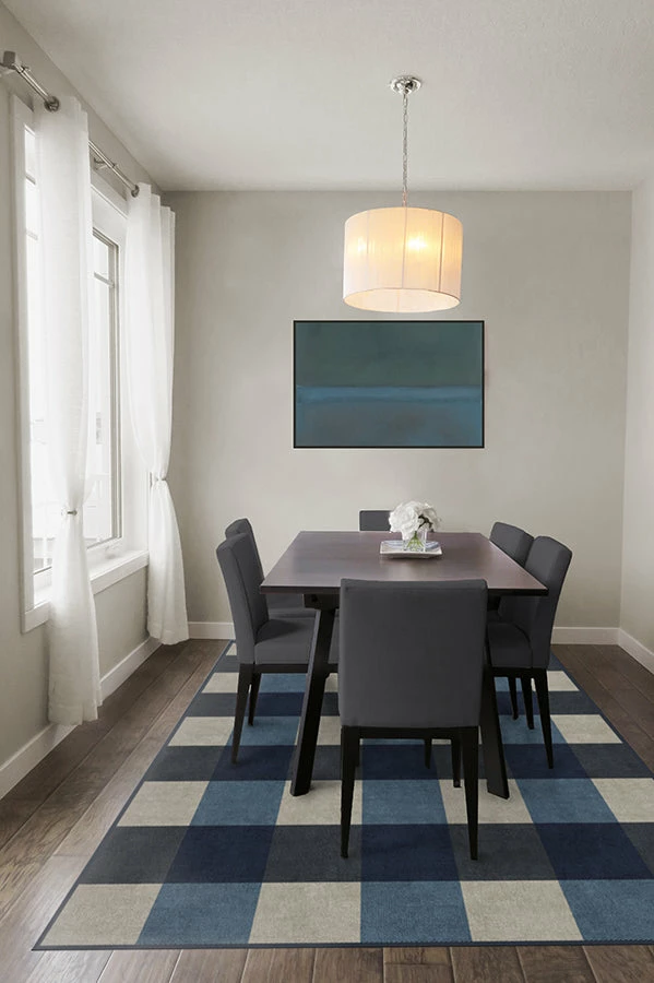 Promo โค๏ธ Ruggable Buffalo Plaid Blue & Ivory Rug ๐ฏ - Image 4