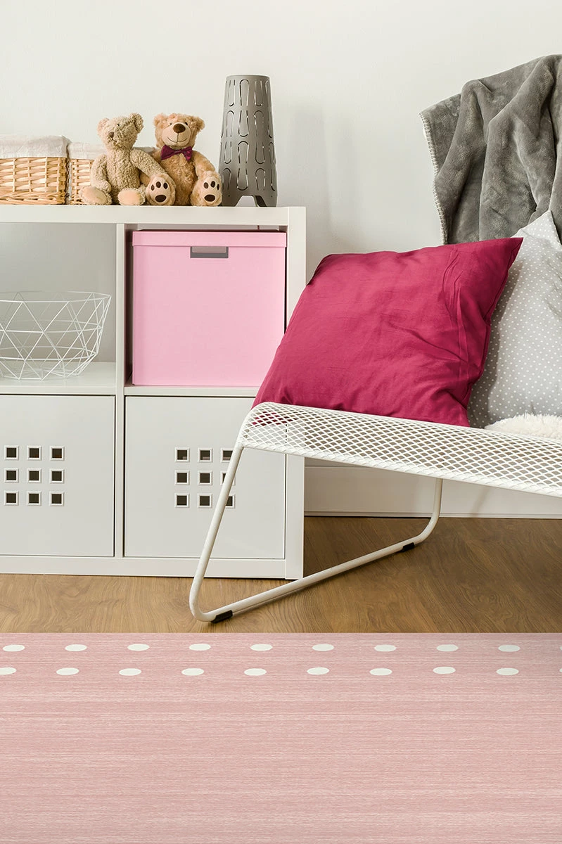 New 😀 Ruggable Dot Border Pink Rug 🤩 - Image 4