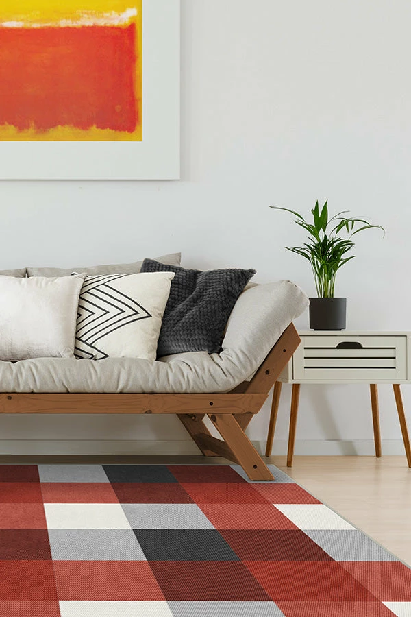 Promo 😍 Ruggable Buffalo Plaid Black & Red Rug 💯 - Image 4