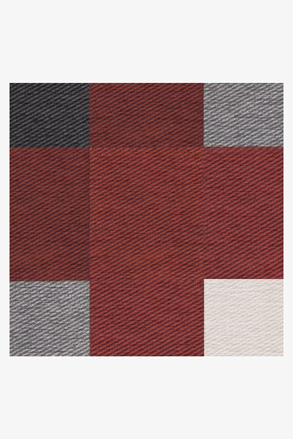 Promo 😍 Ruggable Buffalo Plaid Black & Red Rug 💯 - Image 3