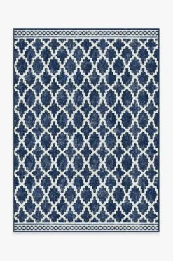 Budget ⌛ Ruggable Outdoor Cleo Trellis Royal Blue Rug 👏