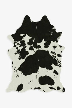 Buy ๐ Ruggable Black & White Faux Cowhide Rug ๐