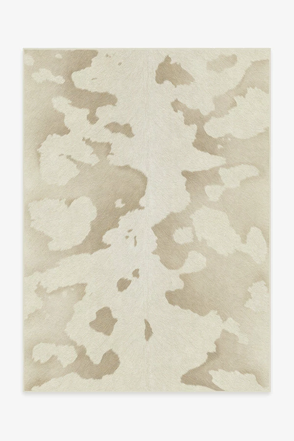 Hot Sale 🔥 Ruggable Ivory & Cream Faux Cowhide Rug 👏 - Image 6