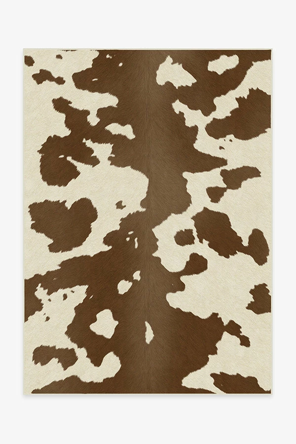 Flash Sale ๐ Ruggable Tan & Ivory Faux Cowhide Rug ๐ - Image 6