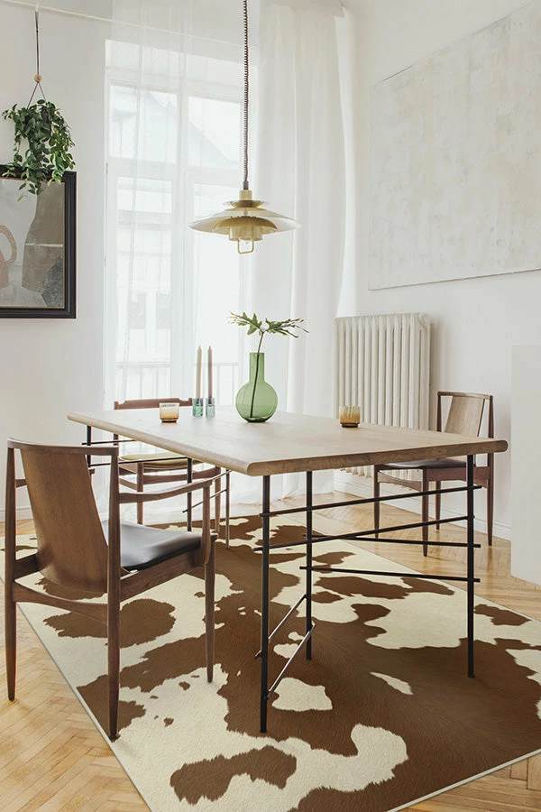 Flash Sale ๐ Ruggable Tan & Ivory Faux Cowhide Rug ๐ - Image 8