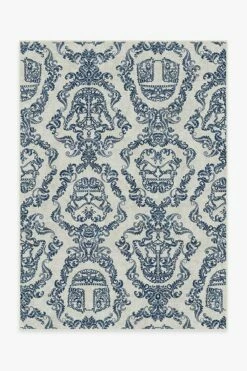 Deals 🎉 Ruggable Dark Side Damask Delft Blue Rug 🔥