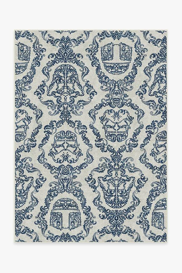 Deals 🎉 Ruggable Dark Side Damask Delft Blue Rug 🔥
