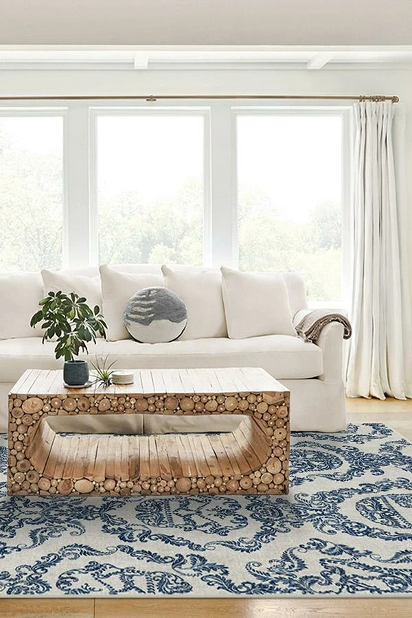 Deals 🎉 Ruggable Dark Side Damask Delft Blue Rug 🔥 - Image 4