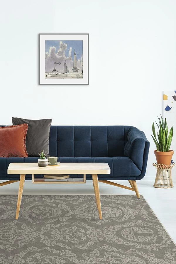 Best Sale โ๏ธ Ruggable Dark Side Damask Stone Rug ๐คฉ - Image 4