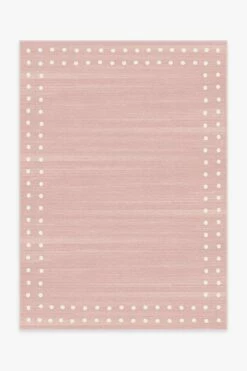 New 😀 Ruggable Dot Border Pink Rug 🤩