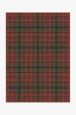 Wholesale 😉 Ruggable 👗 Dress Stewart Tartan Red Rug ✨