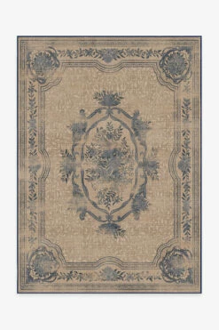 New 👍 Ruggable Fiore Natural Blue Re-Jute Rug 👍