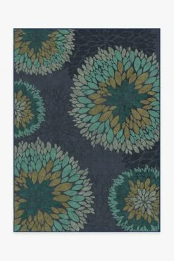 Best Sale 🧨 Ruggable Sale Floral Medallion Navy Rug 🎁