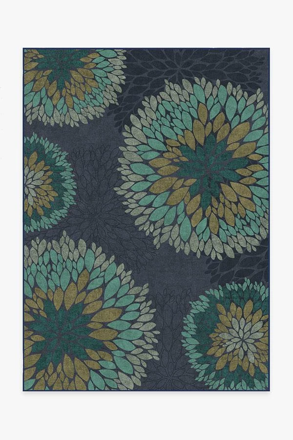 Best Sale ๐งจ Ruggable Sale Floral Medallion Navy Rug ๐
