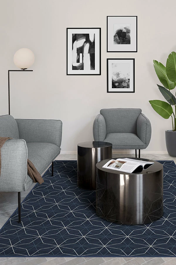 Deals 🔔 Ruggable Sale Geometrix Navy Rug 😀 - Image 4