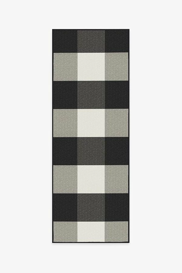 Hot Sale โ๏ธ Ruggable Outdoor Gingham Plaid Black & White Rug ๐งจ - Image 6