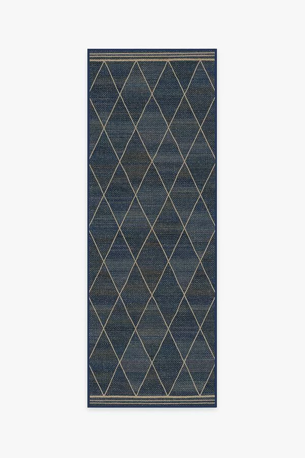 Wholesale ๐ Ruggable Harlequin Trellis Natural Navy Re-Jute Rug โ - Image 5