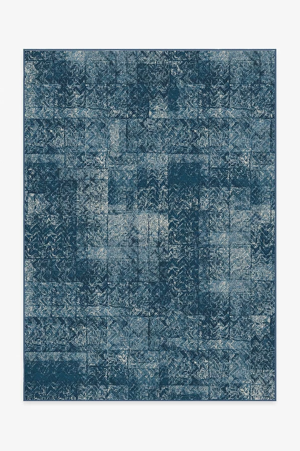 Coupon ๐ Ruggable Herringbone Batik Ocean Blue Rug ๐