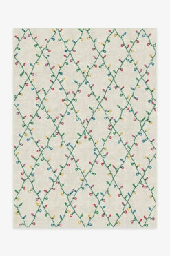 Hot Sale 🥰 Ruggable Holiday Lights Creme Rug 😍
