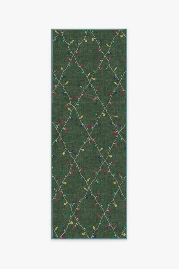 Brand new โ๏ธ Ruggable Holiday Lights Green Rug โญ - Image 6