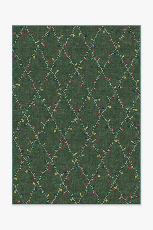 Brand new โ๏ธ Ruggable Holiday Lights Green Rug โญ - Image 2