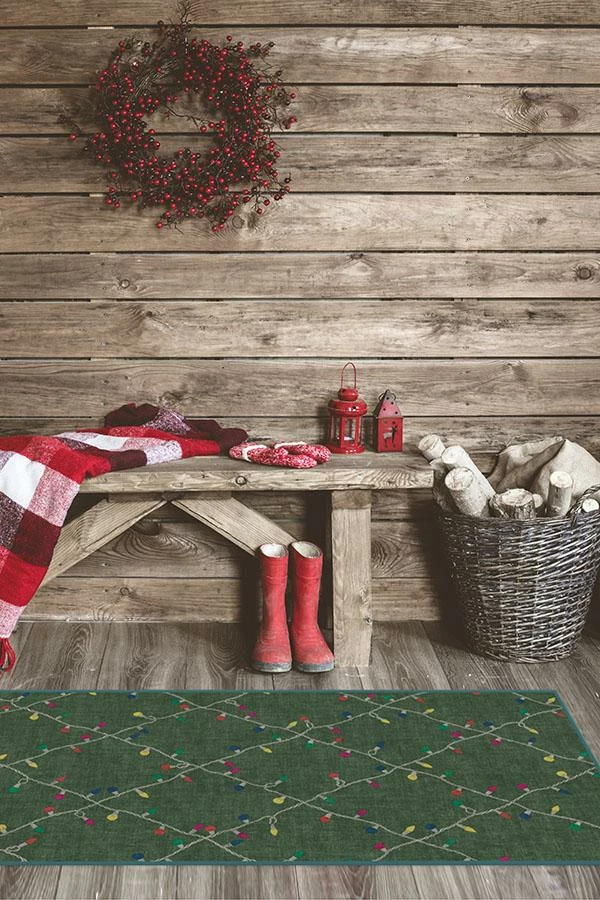 Brand new โ๏ธ Ruggable Holiday Lights Green Rug โญ - Image 8