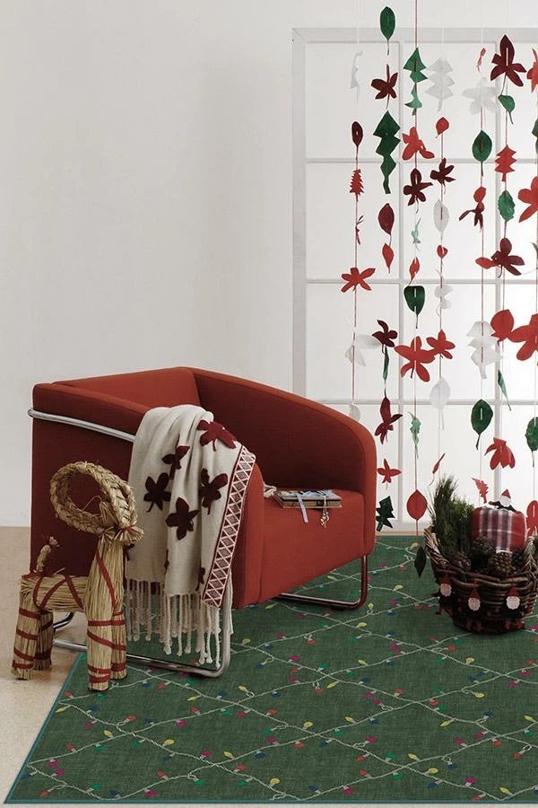 Brand new โ๏ธ Ruggable Holiday Lights Green Rug โญ - Image 4