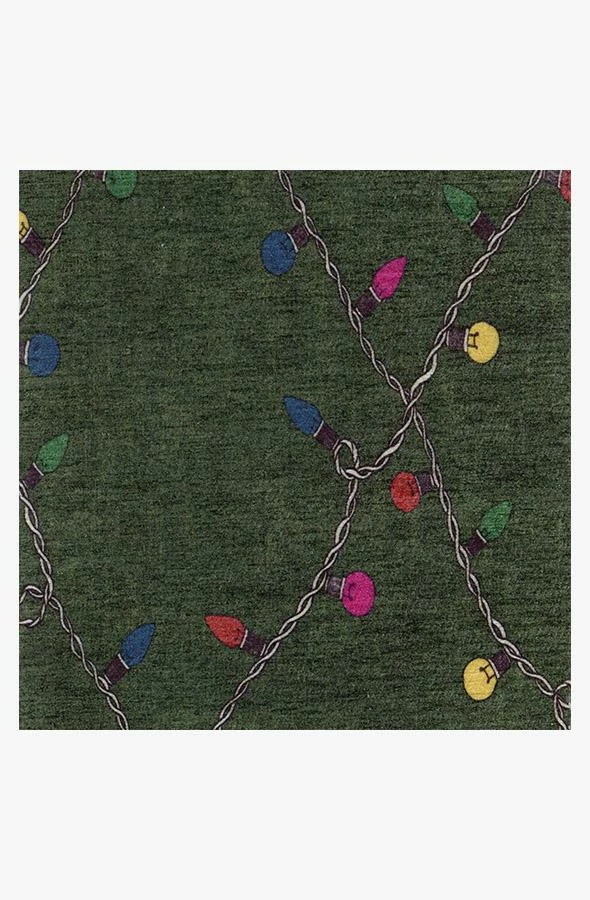 Brand new โ๏ธ Ruggable Holiday Lights Green Rug โญ - Image 7