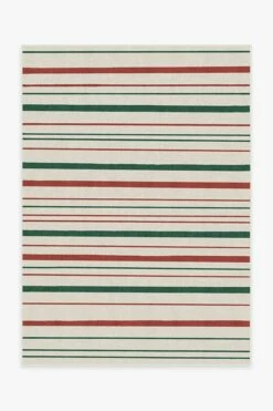 Best Sale ๐ Ruggable Hudson Stripe Red & Green Rug โ๏ธ