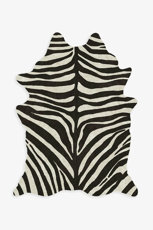 Best Pirce ๐ Ruggable Black & White Zebra Faux Hide Rug โญ - Image 2