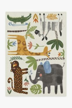 Buy ⭐ Ruggable Jungle Safari Multicolor Rug 🛒