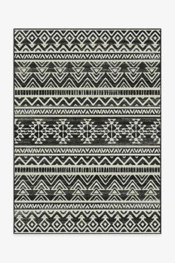 Outlet ๐ Ruggable Linear Diamond Black Rug ๐
