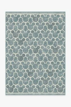 Promo 🛒 Ruggable Mickey Trellis Slate Rug 💯