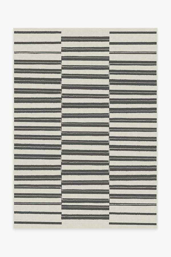 Cheap ๐ Ruggable Outdoor Offset Stripe Black Rug ๐งจ