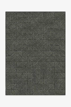 New 😀 Ruggable Outdoor Parquet Black Rug 😍
