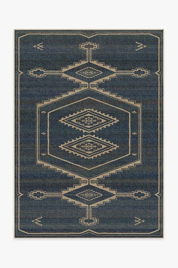 Buy ⌛ Ruggable Sierra Natural Navy Re-Jute Rug ⭐