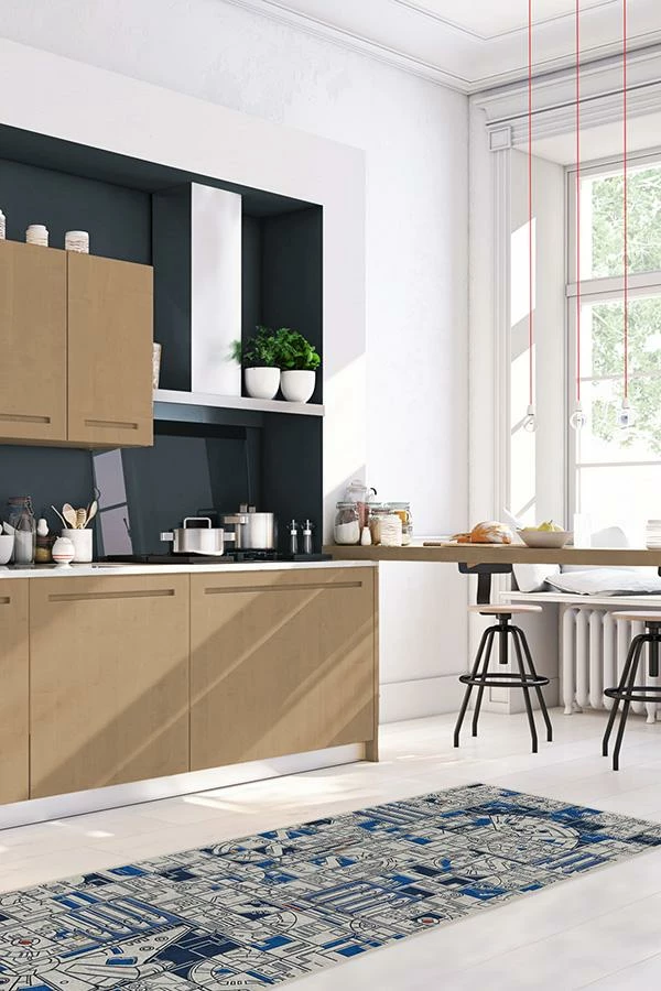 Flash Sale ๐ Ruggable Smugglers Geo R2D2 Blue Rug ๐ฏ - Image 8