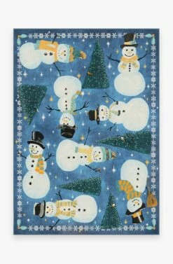 Flash Sale 😀 Ruggable Snowy Soiree Navy Rug ⌛