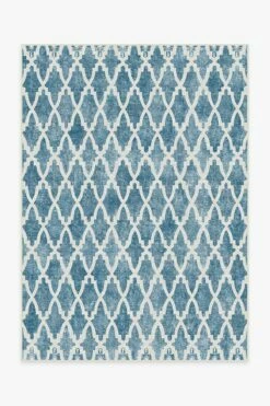 Best Sale 🥰 Ruggable Soraya Trellis Blue Rug 🤩