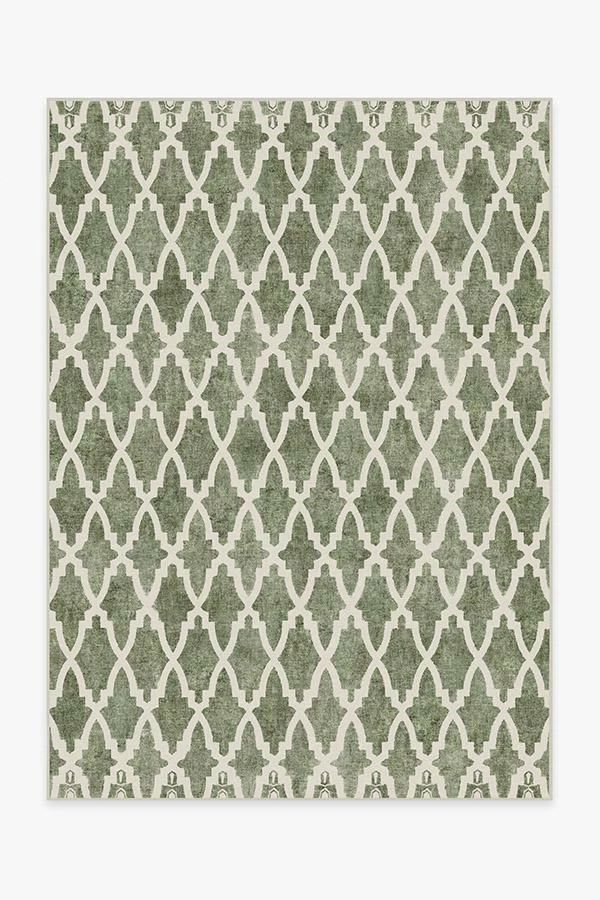 Coupon 👍 Ruggable Soraya Trellis Sage Rug ✔️