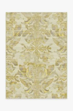 Deals โญ Ruggable Transitional Damask Gold Rug โญ