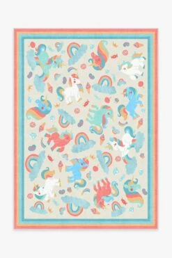 Cheapest 🎉 Ruggable Unicorn Jamboree Multicolor Rug 🔥