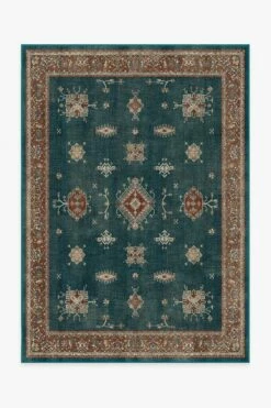 Buy ⌛ Ruggable Verena Teal Blue Rug 🥰