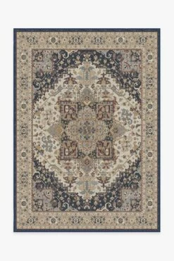 Buy 👍 Ruggable Vintage Heriz Ivory Blue Rug 😉