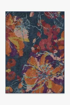 Wholesale 🛒 Ruggable Watercolor Floral Navy Rug 😀